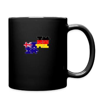 Australien Deutschland Flagge Deutsch Australier - Tasse einfarbig - Schwarz - Rechts