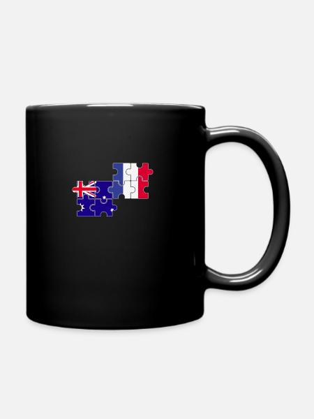 Australie France Flag Australie - Mug uni - noir