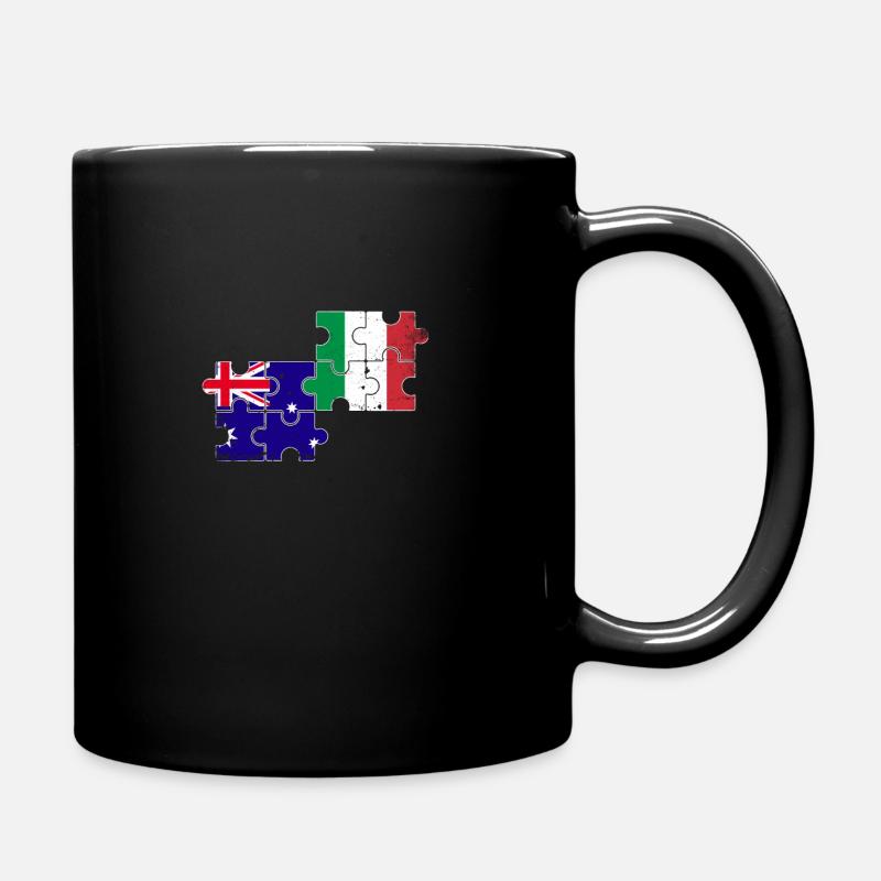 Australien Italien Vintage Flagge Australier - Tasse einfarbig - Schwarz