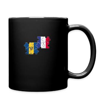Barbade France Vintage Flag Barbadien - Mug uni - noir - Droite