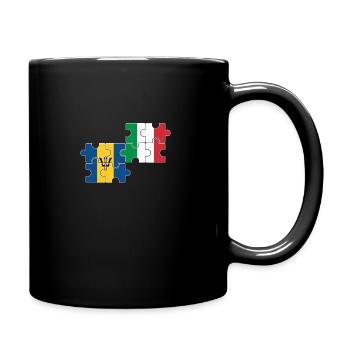 Barbados Italien Vintage Flagge Barbadier - Tasse einfarbig - Schwarz - Rechts