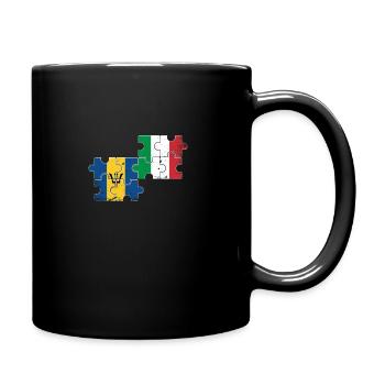 Barbade Italie Vintage Flag Barbadien - Mug uni - noir - Droite