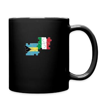 Bahamas Italy Flag Italian Bahamaer - Full Colour Mug - black - Right