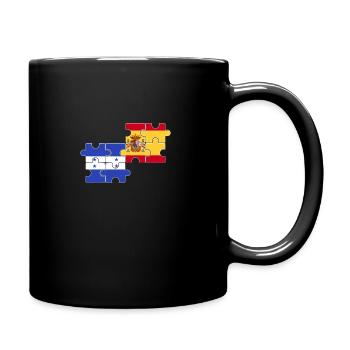 Honduras Spain Flag Spaniards Hondurans - Full Colour Mug - black - Right