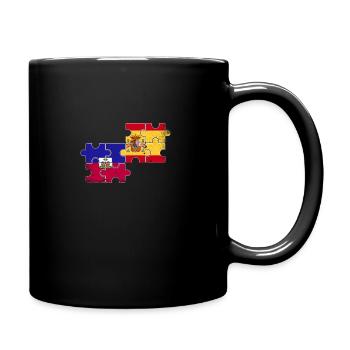 Haïti Espagne Vintage Drapeau Espagnol Haïtien - Mug uni - noir - Droite
