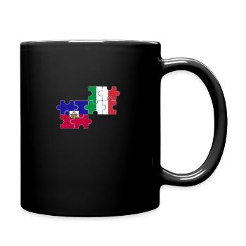 Haïti Italie Drapeau Italien Haïtien - Mug uni - noir - Droite