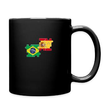 Brasilien Spanien Flagge Spanisch Brasilianer - Tasse einfarbig - Schwarz - Rechts