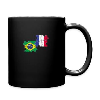 Brasilien Frankreich Vintage Flagge Brasilianer - Tasse einfarbig - Schwarz - Rechts