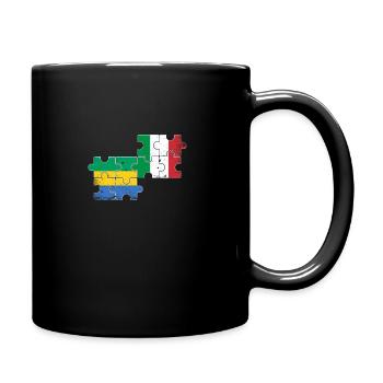 Gabon Italy Vintage Flag Italian Gabonese - Full Colour Mug - black - Right