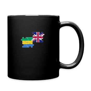 Gabon UK Flag British Gabonese - Full Colour Mug - black - Right