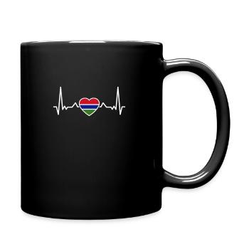 Gambie battement de cœur Drapeau gambien - Mug uni - noir - Droite