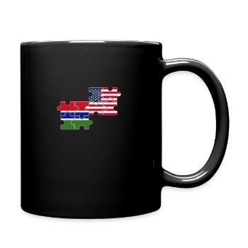Gambie USA Drapeau Américain Gambien - Mug uni - noir - Droite
