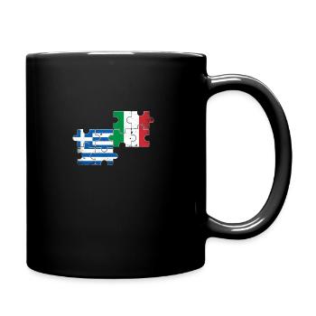 Grèce Italie Vintage Drapeau Grec - Mug uni - noir - Droite