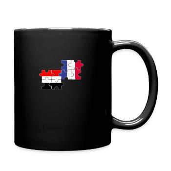 Yémen France Drapeau Français Yéménite - Mug uni - noir - Droite