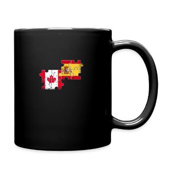Canada Espagne Vintage Flag Espagnol Canadien - Mug uni - noir - Droite