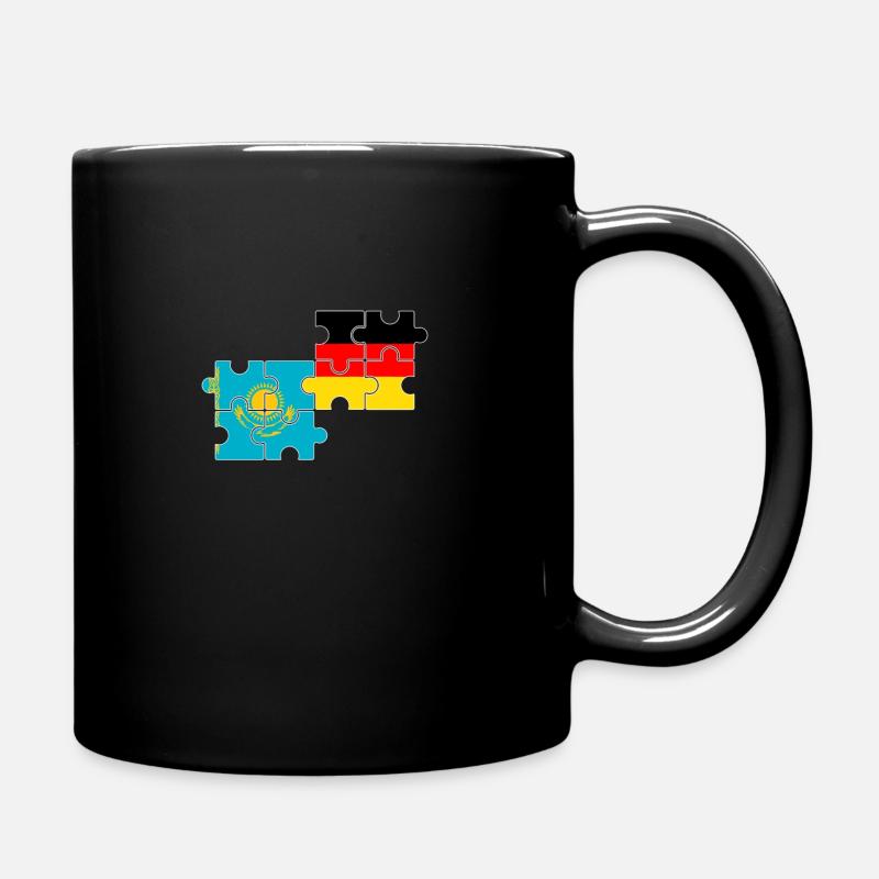 Kasachstan Deutschland Flagge Deutsch Kasache - Tasse einfarbig - Schwarz