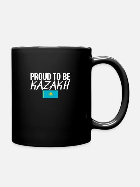Proud To Be Kazakh Kasachstan Kasachische Flagge - Tasse einfarbig - Schwarz