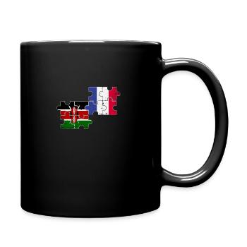 Kenia Frankreich Vintage Flagge Kenianer - Tasse einfarbig - Schwarz - Rechts