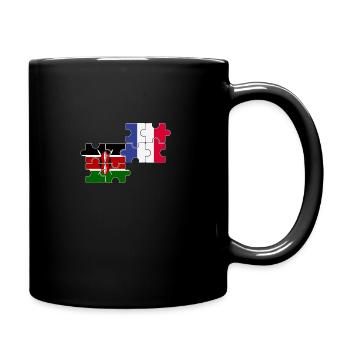 Kenya France drapeau franco-kényan - Mug uni - noir - Droite