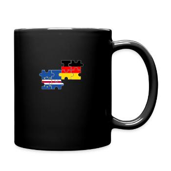 Kap Verde Deutschland Flagge Deutsch Kapverden - Tasse einfarbig - Schwarz - Rechts