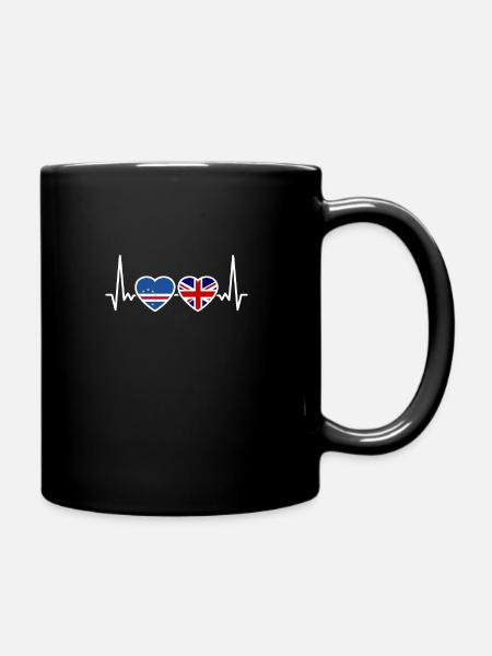 Cap-Vert Drapeau du Royaume-Uni - Mug uni - noir