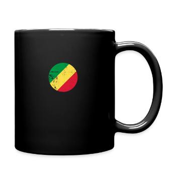 Republik Kongo Vintage Kongolesische Flagge - Tasse einfarbig - Schwarz - Rechts