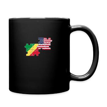 Congo USA Flag Américano-Congolais - Mug uni - noir - Droite