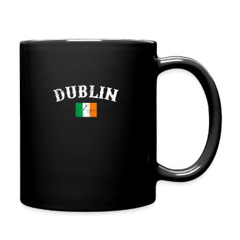 Dublin Vintage Irlande Drapeau irlandais Irlandais - Mug uni - noir - Droite
