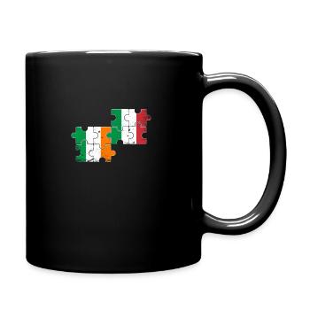 Irlande Italie Vintage Flag Italien Irlandais - Mug uni - noir - Droite