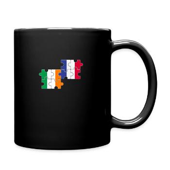 Irlande France Drapeau Français Irlandais - Mug uni - noir - Droite