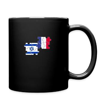Israël France Drapeau Français Israélien - Mug uni - noir - Droite