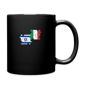 Israel Italien Vintage Flagge Italienisch Israeli - Tasse einfarbig - Schwarz - Rechts