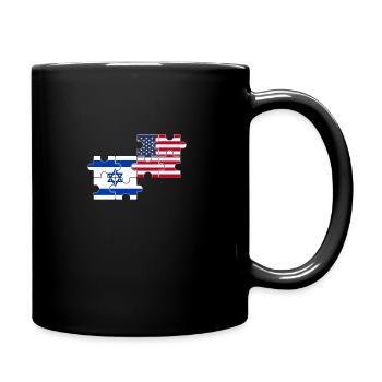 Israel USA Flagge Amerikanisch Israeli - Tasse einfarbig - Schwarz - Rechts