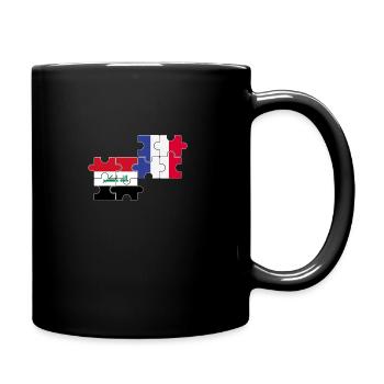 Irak France Drapeau Français Irakiens - Mug uni - noir - Droite