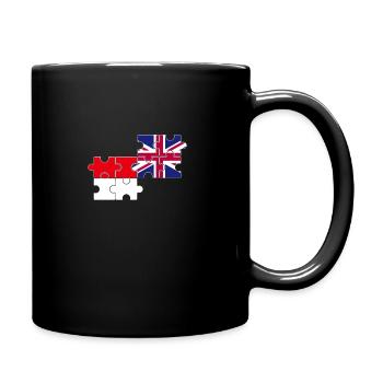 Indonesien UK Flagge Britisch Indonesisch - Tasse einfarbig - Schwarz - Rechts