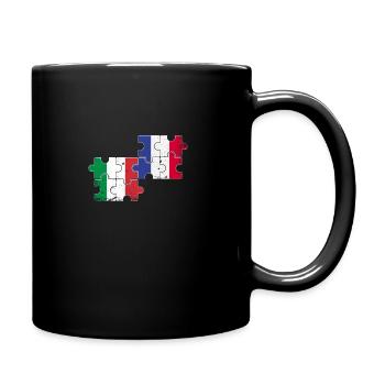Italie France Vintage Flag Italien - Mug uni - noir - Droite