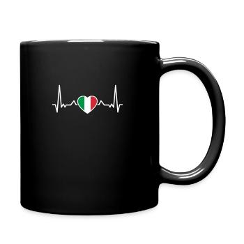 Italie Heartbeat Drapeau italien Italien - Mug uni - noir - Droite