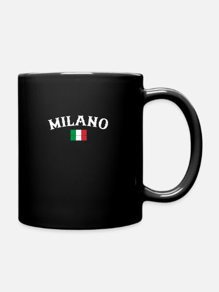 Milano Italien Vintage Italienische Flagge - Tasse einfarbig - Schwarz