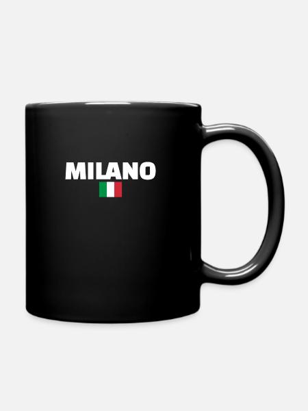 Milano Italien Italienische Flagge Italiener - Tasse einfarbig - Schwarz