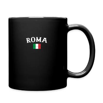 Roma Vintage Italy Italian Flag Italian - Full Colour Mug - black - Right