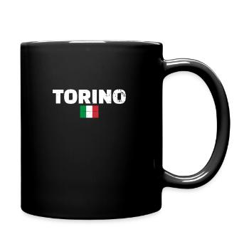 Torino Vintage Italie Drapeau Italien - Mug uni - noir - Droite
