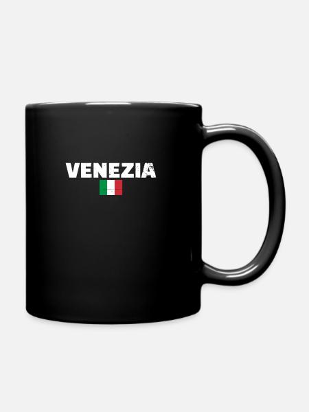Venezia Vintage Italie Drapeau Italien - Mug uni - noir