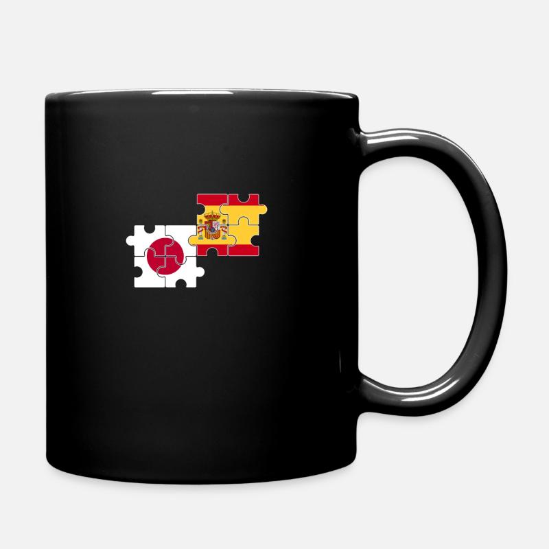 Japan Spain Flag Spanish Japanese - Full Colour Mug - black