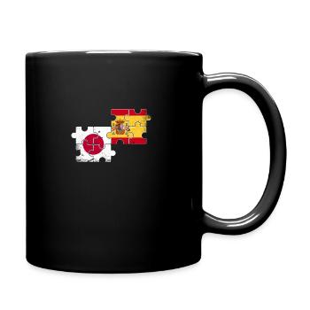 Japan Spain Vintage Flag Spanish Japanese - Full Colour Mug - black - Right
