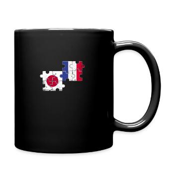 Japan Frankreich Vintage Flagge Japaner - Tasse einfarbig - Schwarz - Rechts