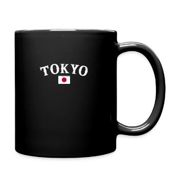 Tokyo Vintage Japan Japanische Flagge Japaner - Tasse einfarbig - Schwarz - Rechts