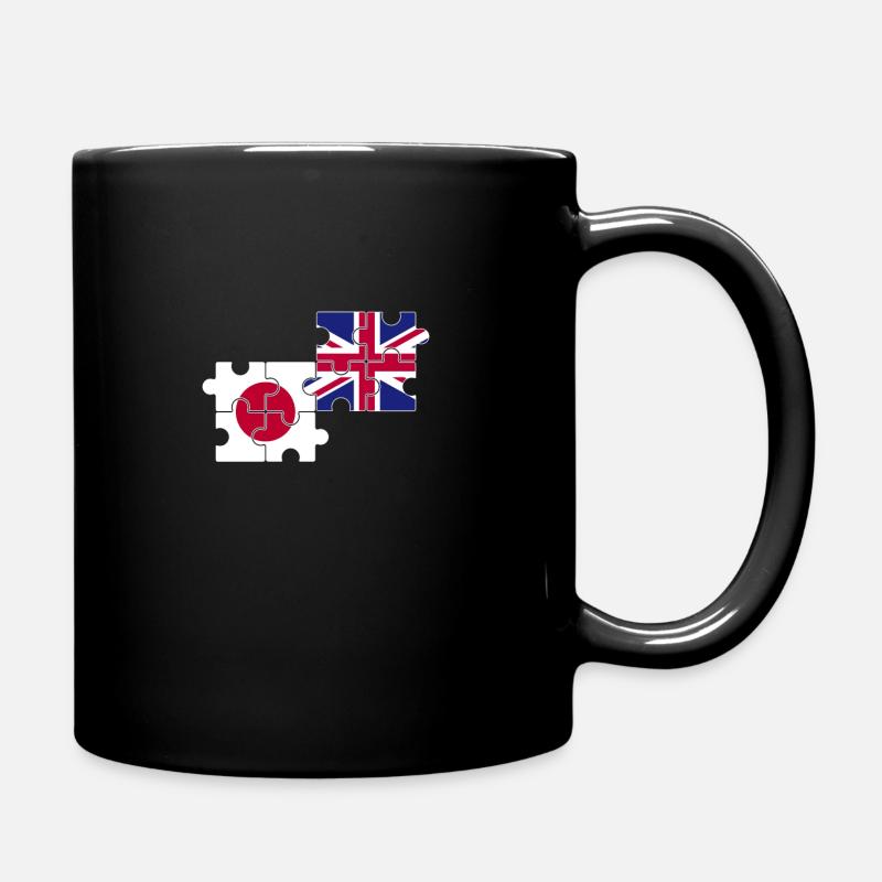 Japan UK Flag British Japanese - Full Colour Mug - black