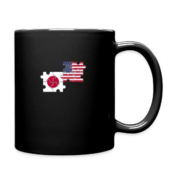 Japon États-Unis Drapeau Américain Japonais - Mug uni - noir - Droite