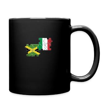 Jamaika Italien Vintage Flagge Jamaikaner - Tasse einfarbig - Schwarz - Rechts