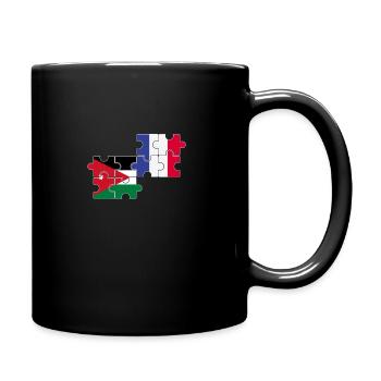 Jordanie France Drapeau Français Jordaniens - Mug uni - noir - Droite